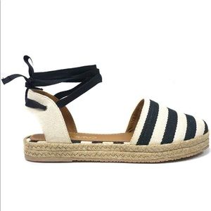 Lace up espadrilles